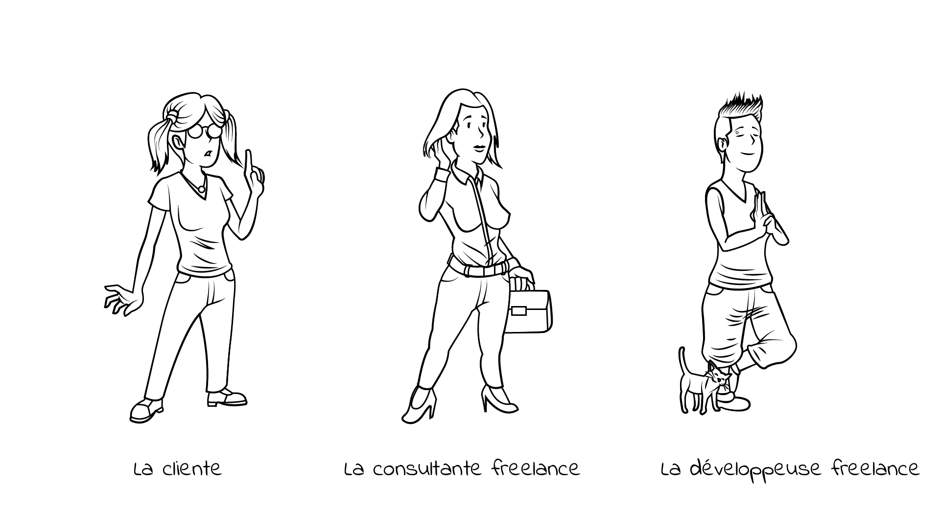 Character design, personnages féminins, Humour