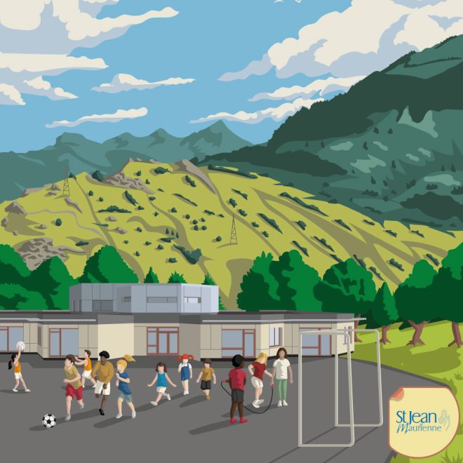presentation-fronton-et-panneau-école-élémentaire-Maurienne-presentation