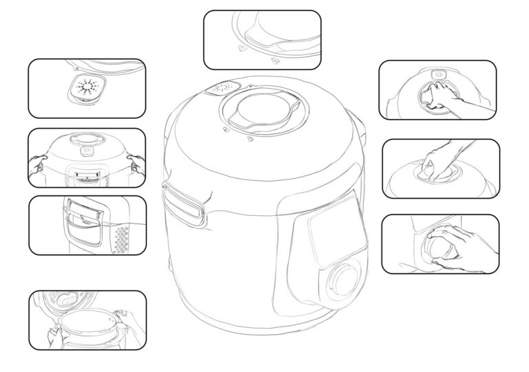 Présentation Moulinex du produit Cookeo Mini, version croquis